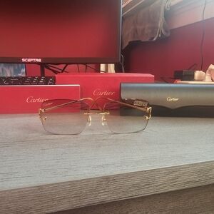 Cartier rimless custom sunglasses